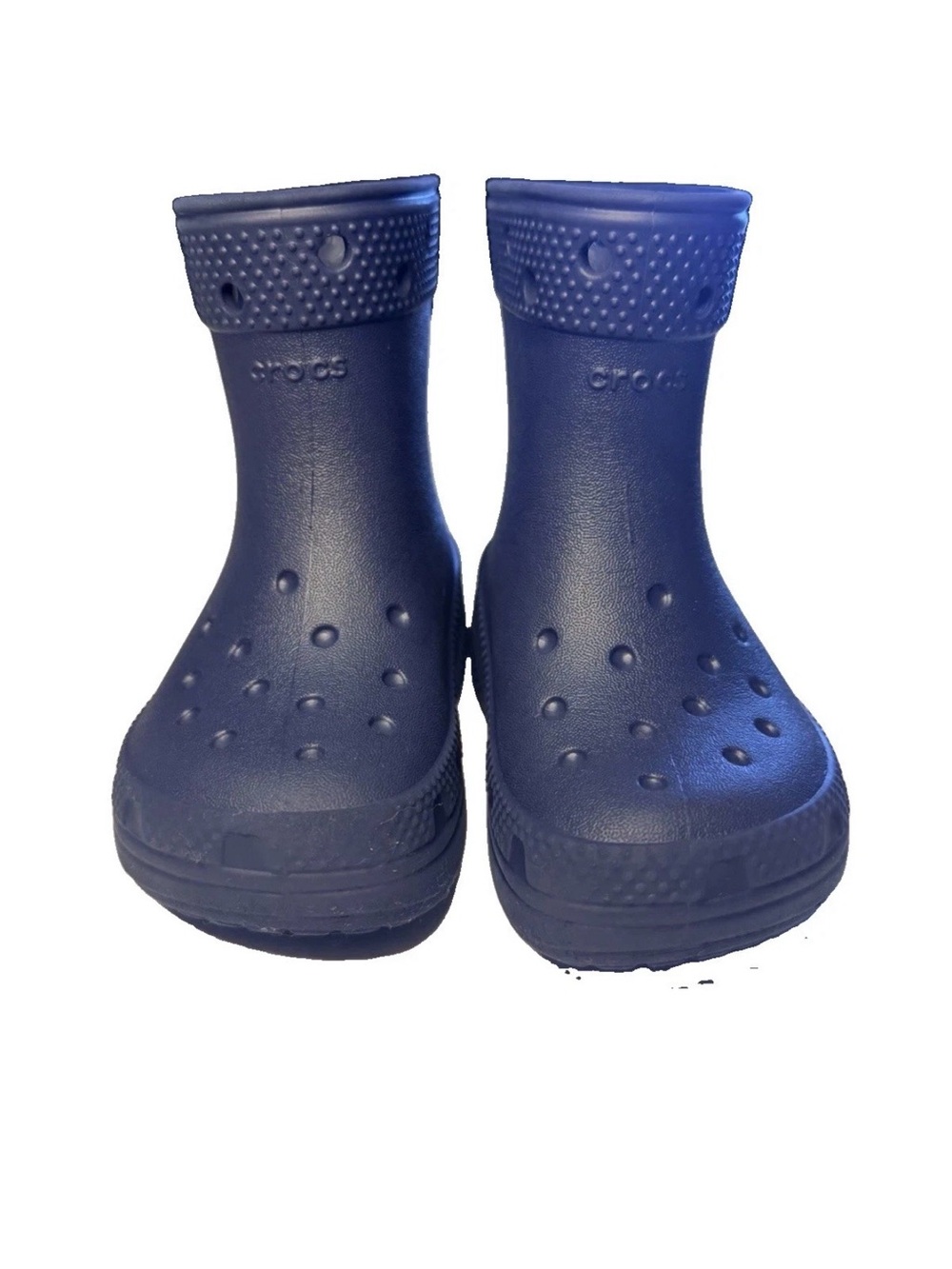 CROCS Kids Navy Blue Classic Rain Clogs - Picture 5 of 8